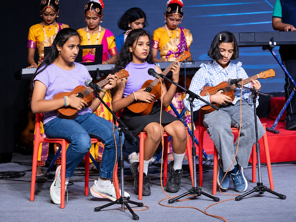 Young Ukulele Ensemble on Stage