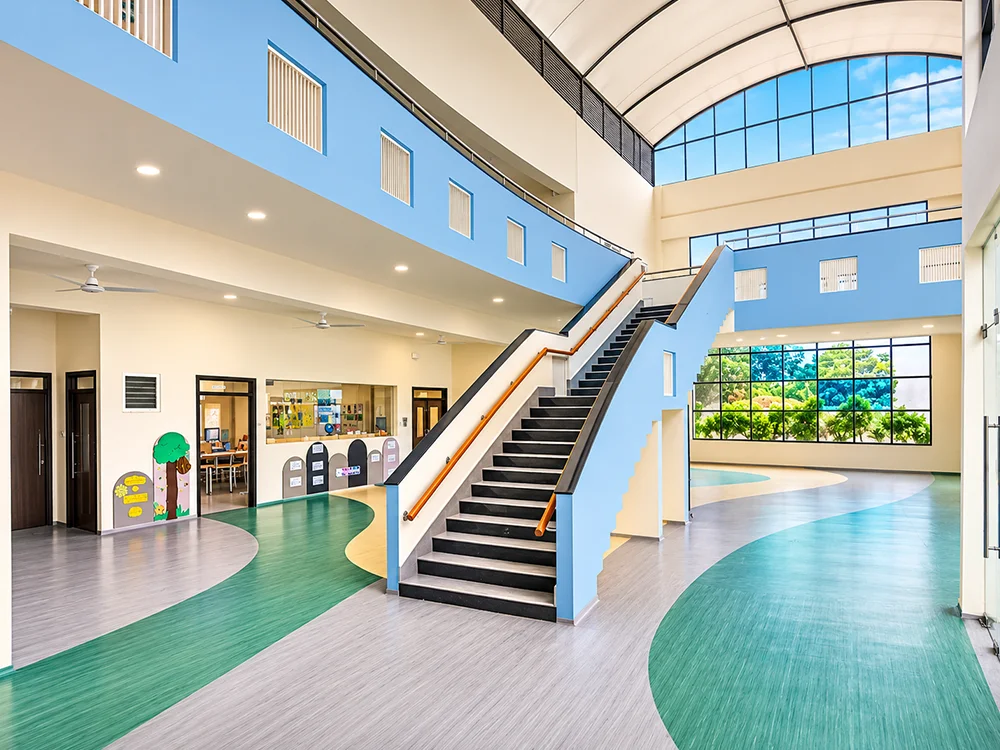 Modern School Atrium Lobby